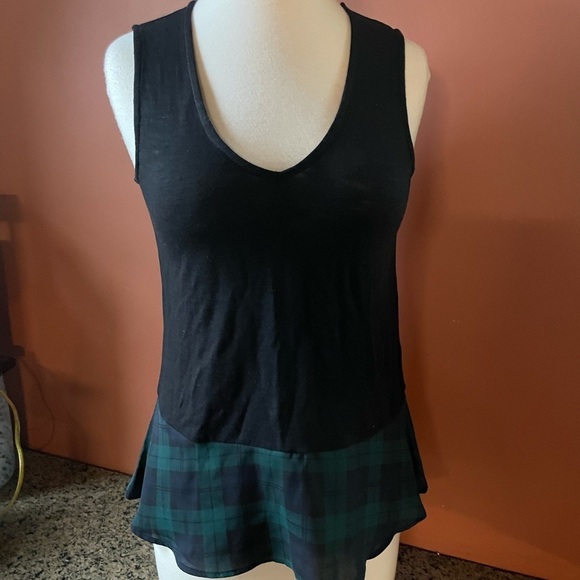NWT J. Crew Plaid Ruffle Tank Top Size xxs - Picture 3 of 10